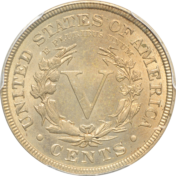 1883 Shield nickel AU-58, plus an 1883 With Cent Liberty nickel MS-63, both PCGS
