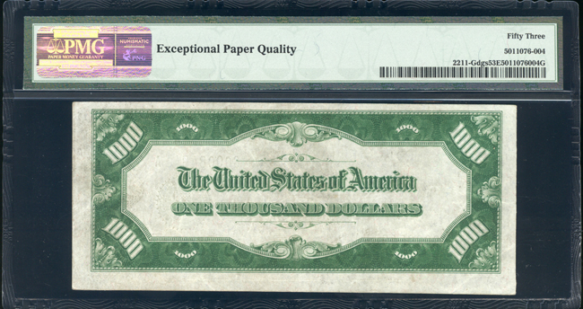 1934 $1,000 Chicago Fr# 2211-G - PMG AU-53 EPQ
