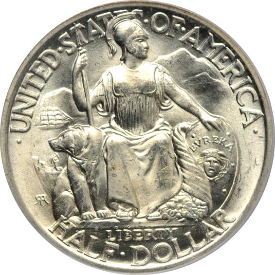 Five Choice or better silver commemorative half-dollars, all certified