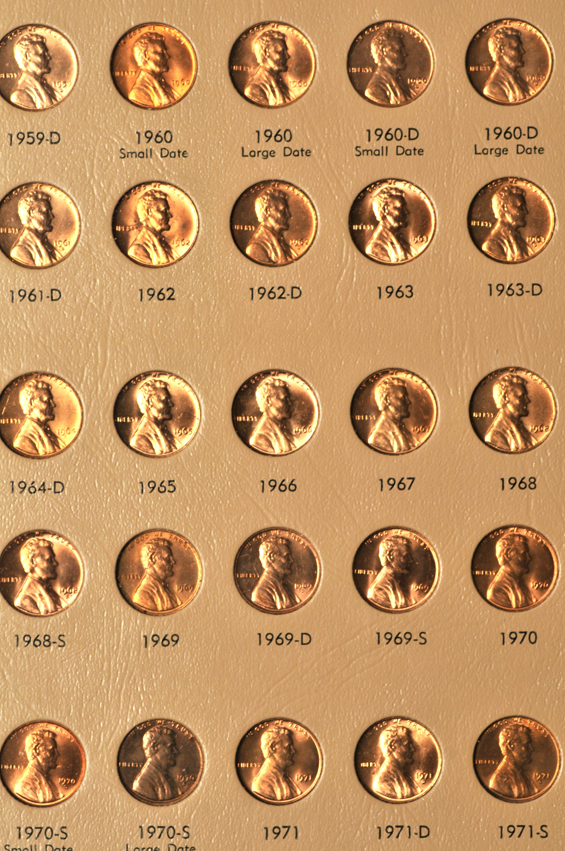 Complete collection of Lincoln cents, through 2015-S, in a Dansco 8100 album