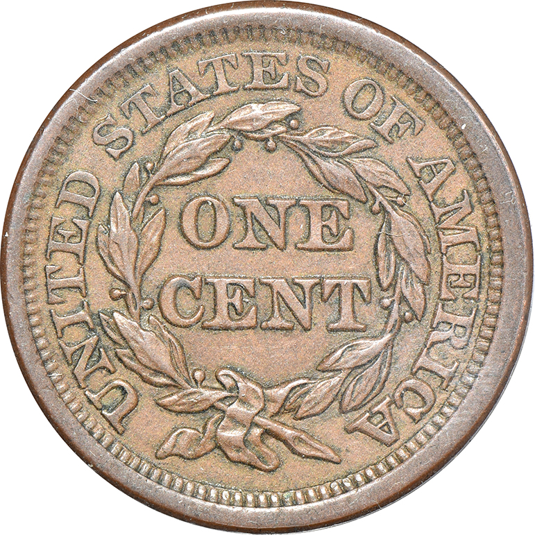 1854 Cent, MS-63 BN