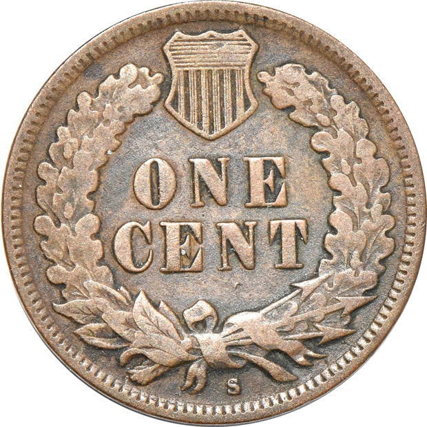 1908-S Cent, VF-20