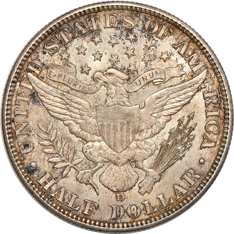1911-D Half Dollar, MS-62 +