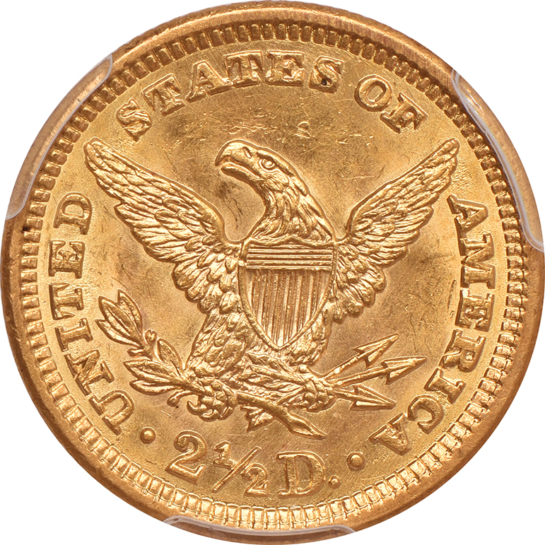 1907 Gold $2.50 PCGS, MS-62