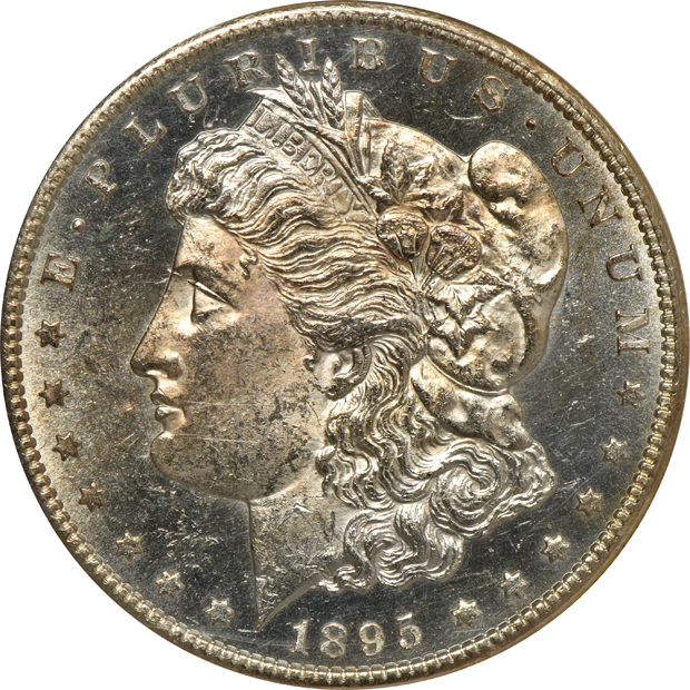 1895-S Silver Dollar NGC, MS-62 PL