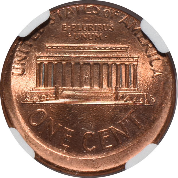 1998 Cent Struck 10% Off Center NGC, MS-66 RD