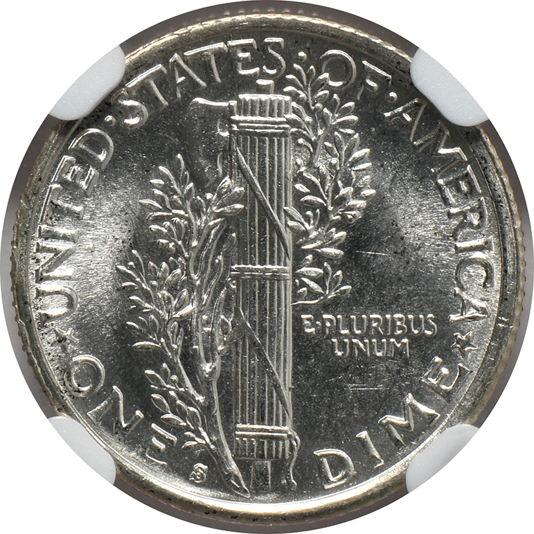 1940-S Dime NGC, MS-67
