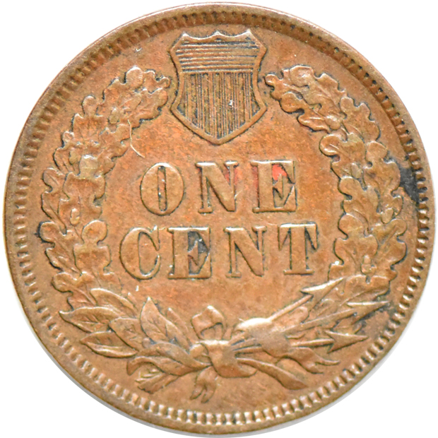1875 Cent, XF-45