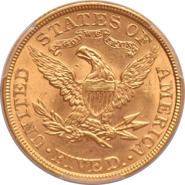 1900 Gold $5 PCGS, MS-64