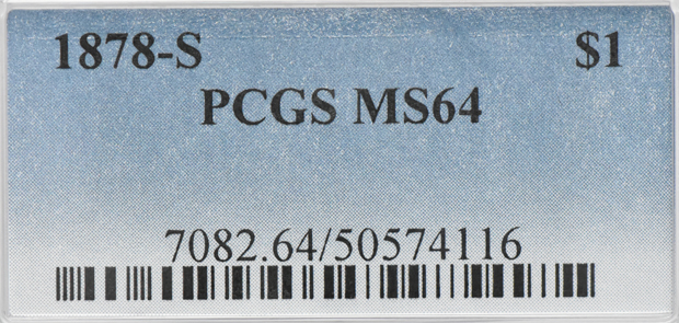 1878-S Silver Dollar PCGS, MS-64