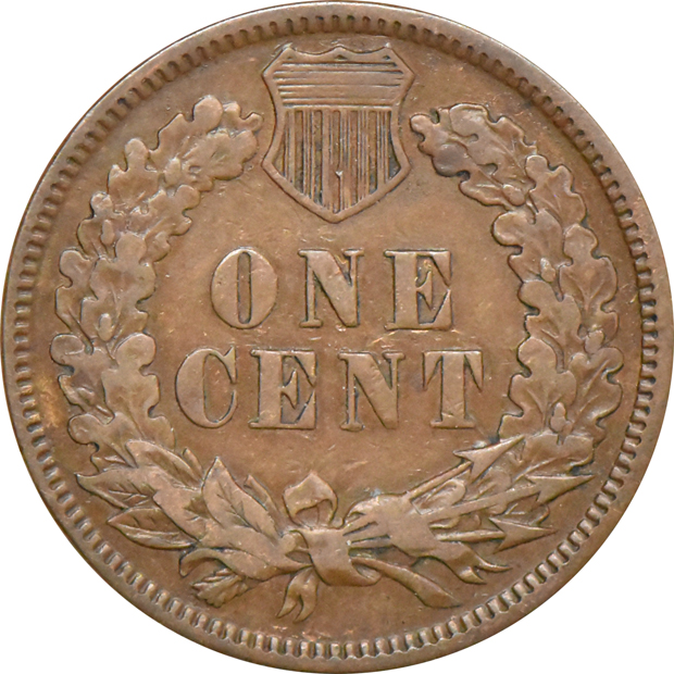 1876 Cent, VF-35
