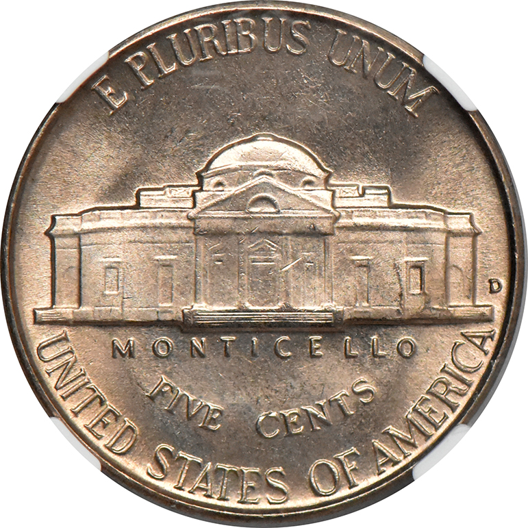 1950-D Nickel NGC, MS-66 FS