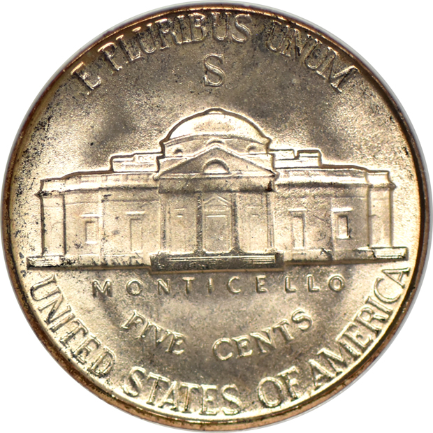 1944-S Nickel NGC, MS-67