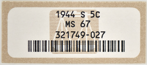 1944-S Nickel NGC, MS-67