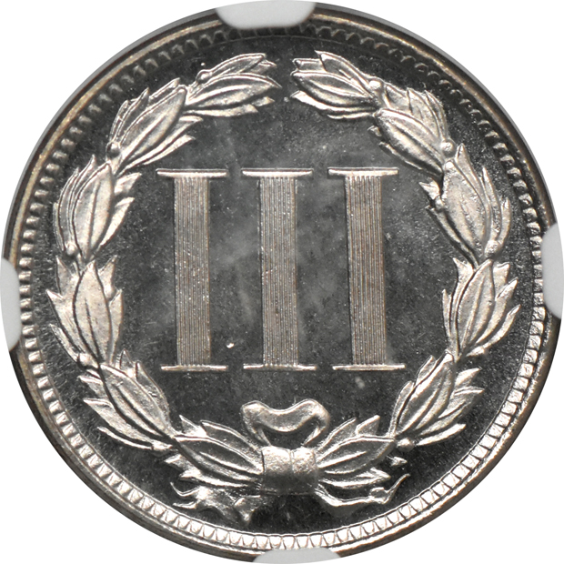 1878 Nickel Three-Cent Piece NGC, PR-67 PC