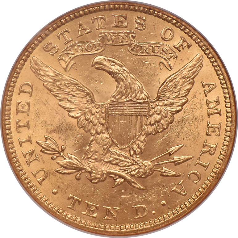 1907-D Gold $10 LIBERTY NGC, MS-61