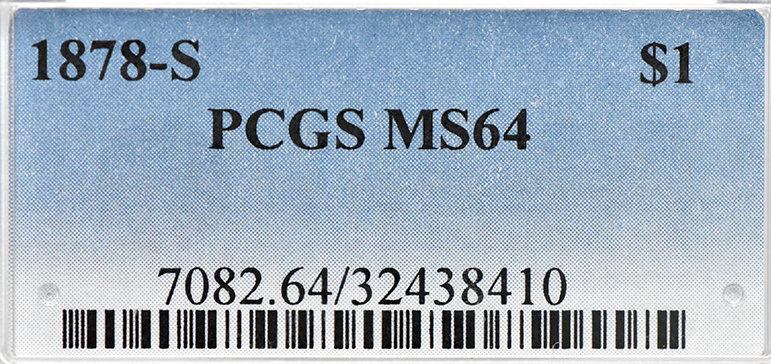 1878-S Silver Dollar PCGS, MS-64