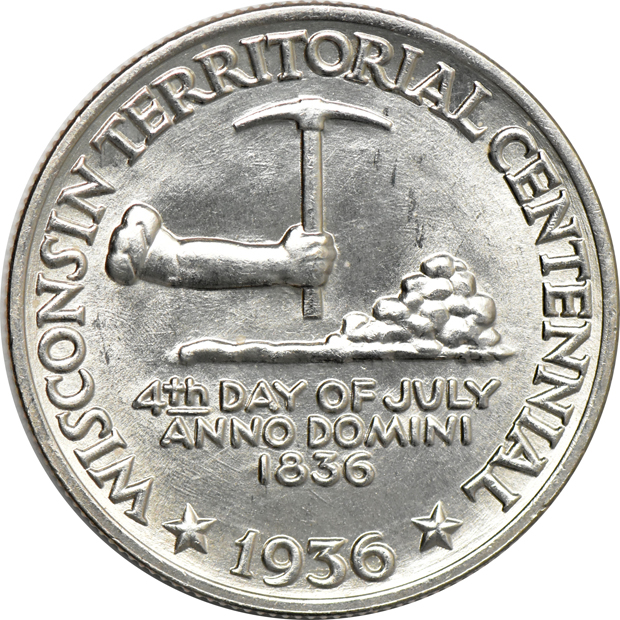 1936 Half Dollar Wisconsin, MS-64 +