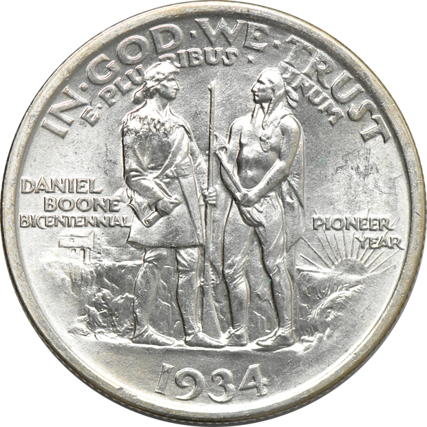 1934 Half Dollar Boone, MS-65