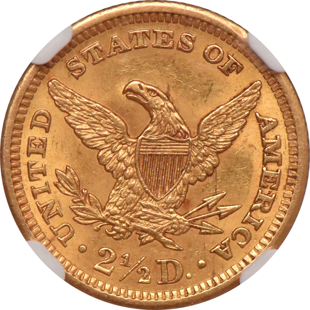 1905 Gold $2.50 NGC, MS-63