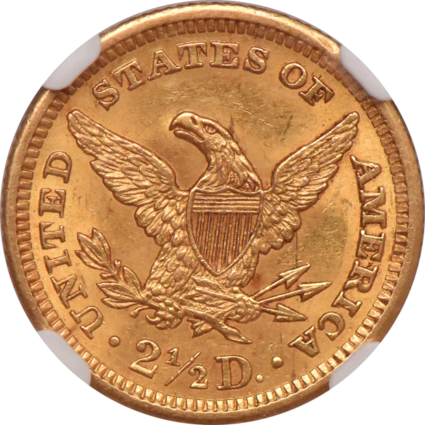 1927 Gold $2.50 NGC, MS-64