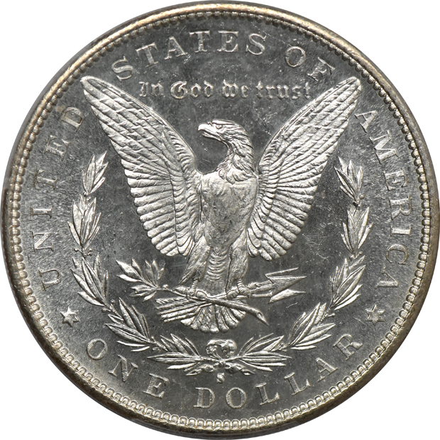 1891-S Silver Dollar PCGS, MS-65