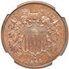 1864 Two-Cent Large Motto NGC, MS-63 BN