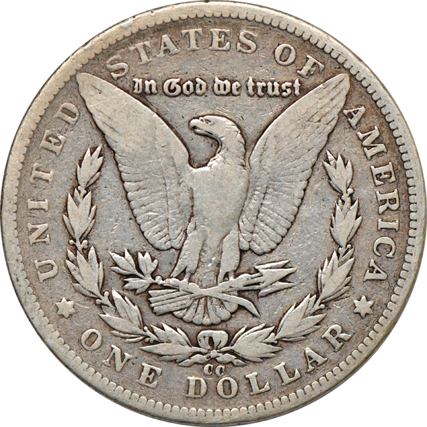 1893-CC Silver Dollar, F-12