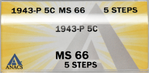 1943-P Nickel ANACS, MS-66 FS