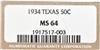 1934 Texas 50C NGC, MS-64
