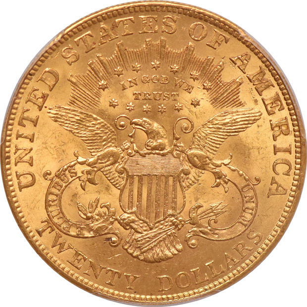 1904 Gold $20 PCGS, MS-63