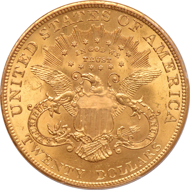 1904 Gold $20 PCGS, MS-63