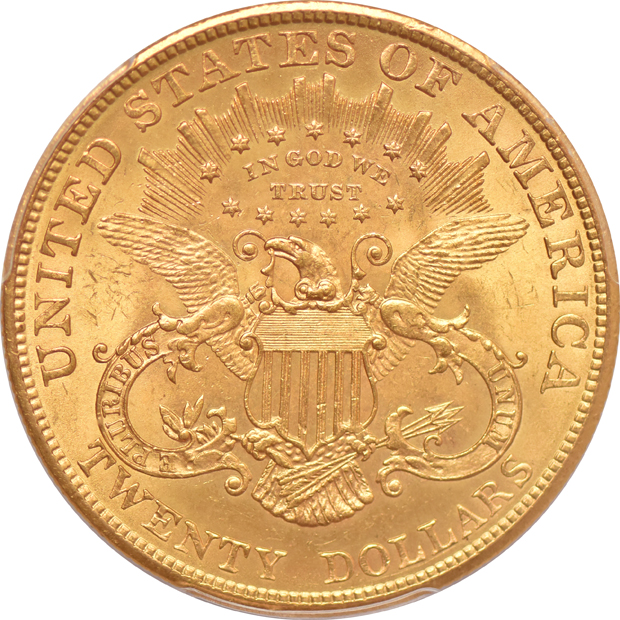 1904 Gold $20 PCGS, MS-63