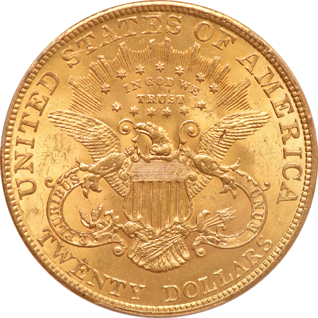 1904 Gold $20 PCGS, MS-63