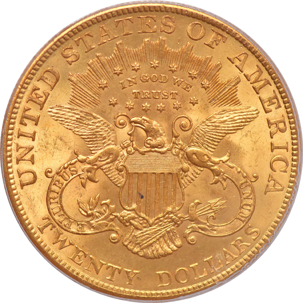 1904 Gold $20 PCGS, MS-63