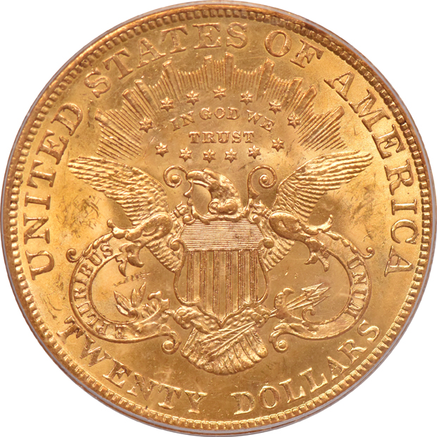 1904 Gold $20 PCGS, MS-63