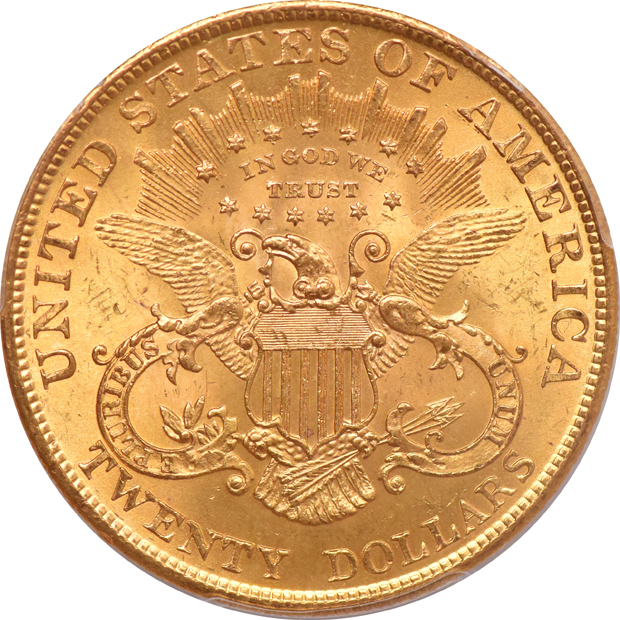 1904 Gold $20 PCGS, MS-63