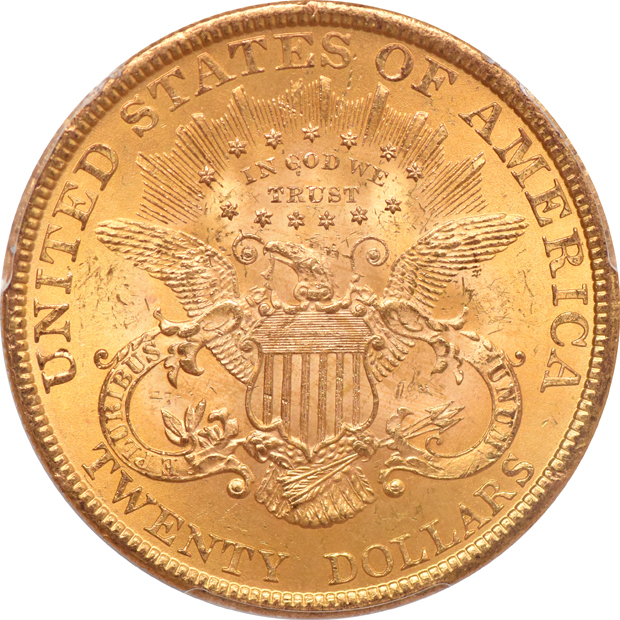 1900 Gold $20 PCGS, MS-63