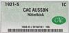 1921-S Cent CACG, AU-55 BN