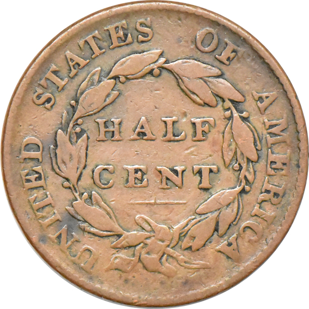 1826 Half Cent, F-15