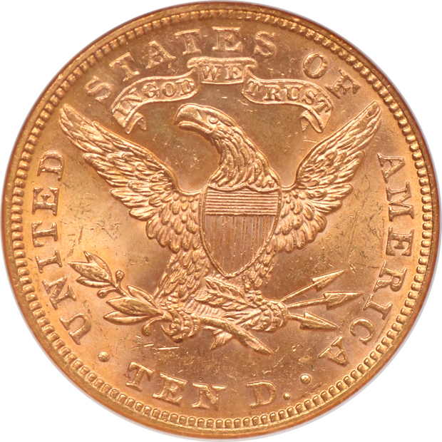 1894 Gold $10 NGC, MS-64