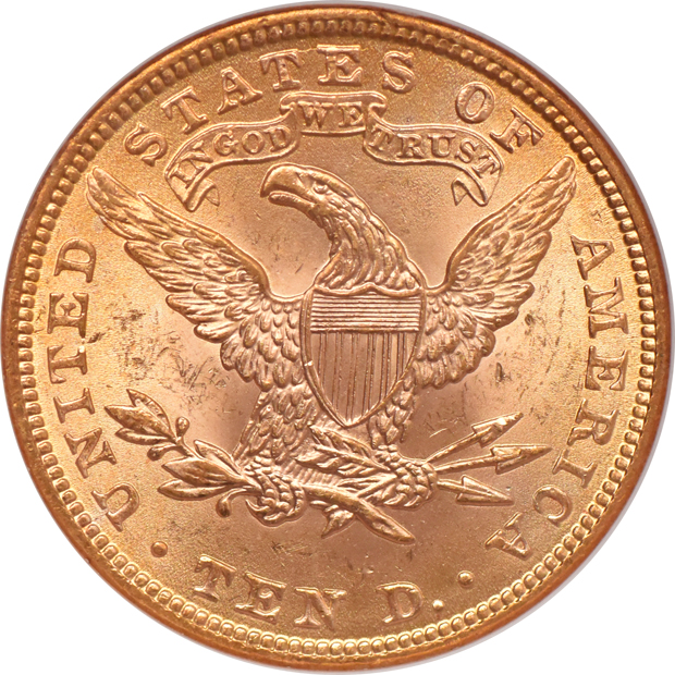 1901 Gold $10 NGC, MS-64