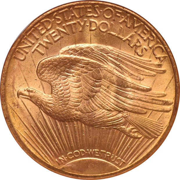 1914-S Gold $20 NGC, MS-63