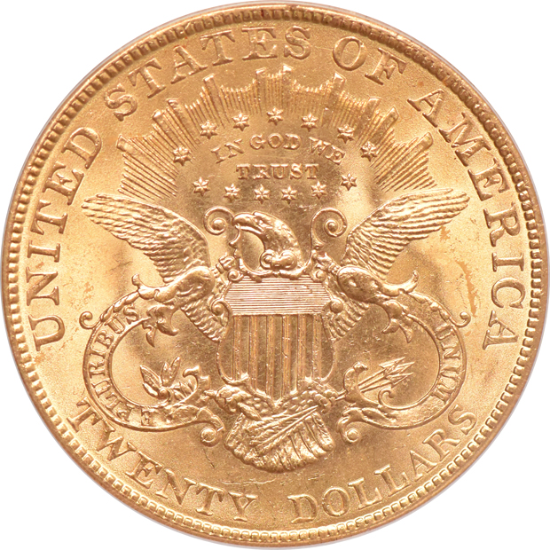 1904 Gold $20 ANACS, MS-61
