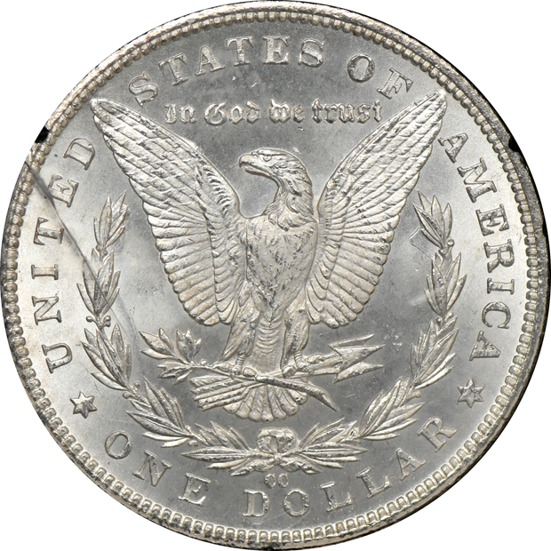 1884-CC Silver Dollar HOUSED IN A GSA HOLDER CACG, MS-65