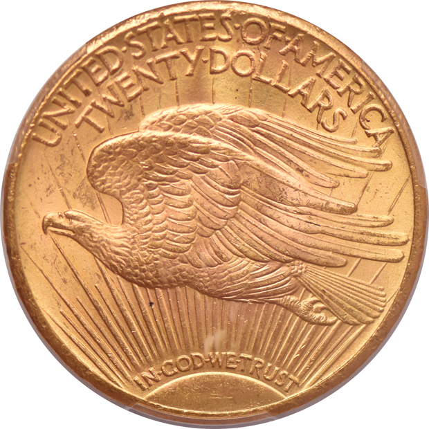 1927 Gold $20 PCGS, MS-63