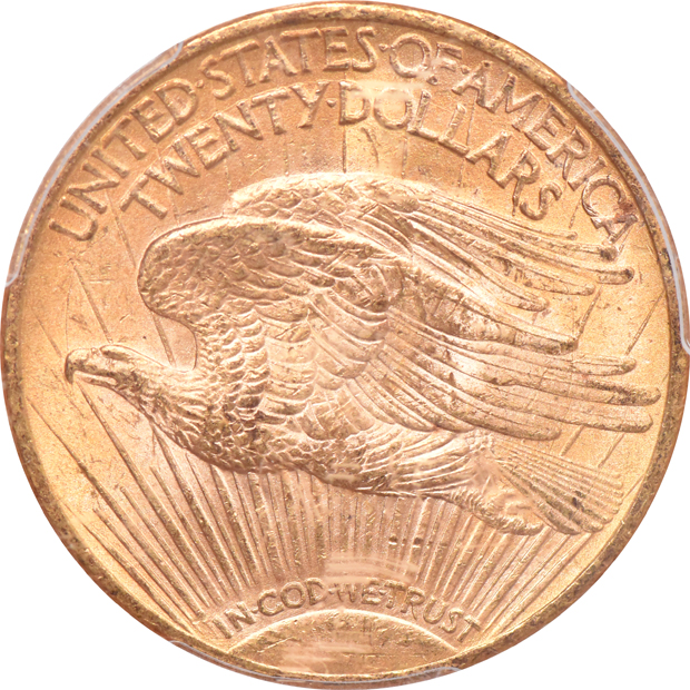 1922 Gold $20 PCGS, MS-62