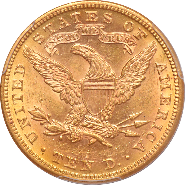 1883 Gold $10 PCGS, MS-62