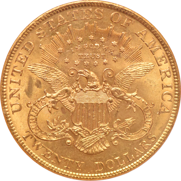1904 Gold $20 NGC, MS-63