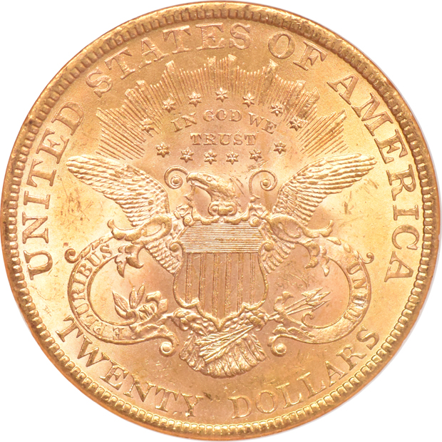 1900 Gold $20 NGC, MS-63